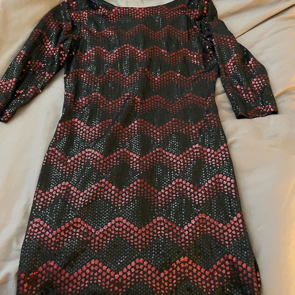 Frederick's of Hollywood Black and Red Long Sleeve Dress